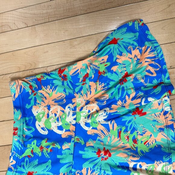 SHEIN Floral Ruffle Knit Stretch Mini Skirt Size 6 - Picture 4 of 8